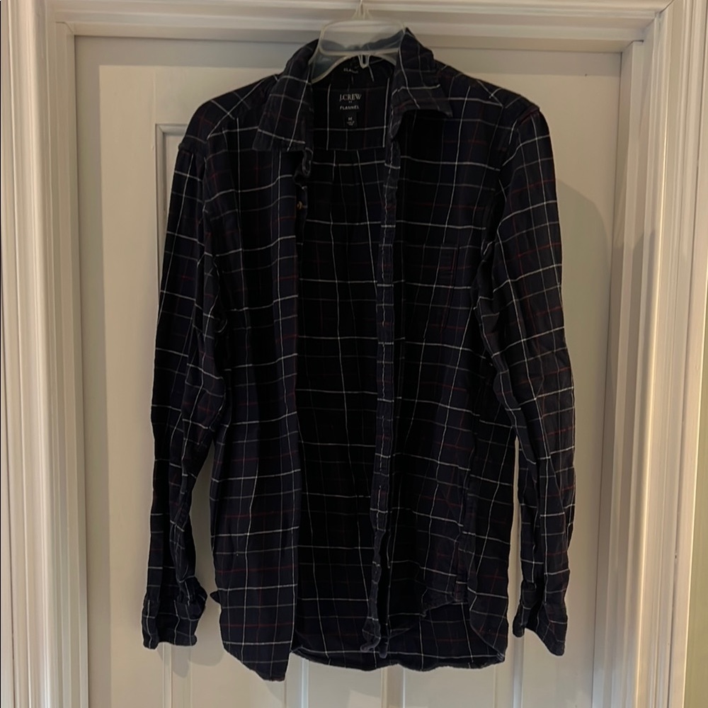 J.Crew Black and Red Plaid Flannel Shirt